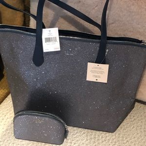 Kate Spade deep blue purse &  change purse